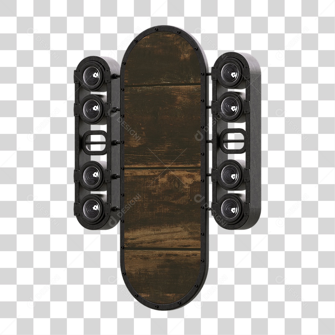 Painel de Metal com Led PNG Transparente