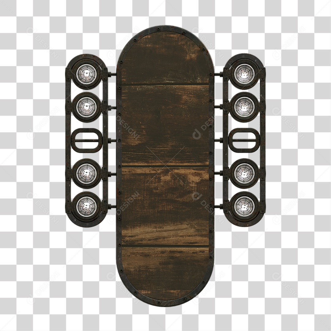 Painel de Metal com Led PNG Transparente