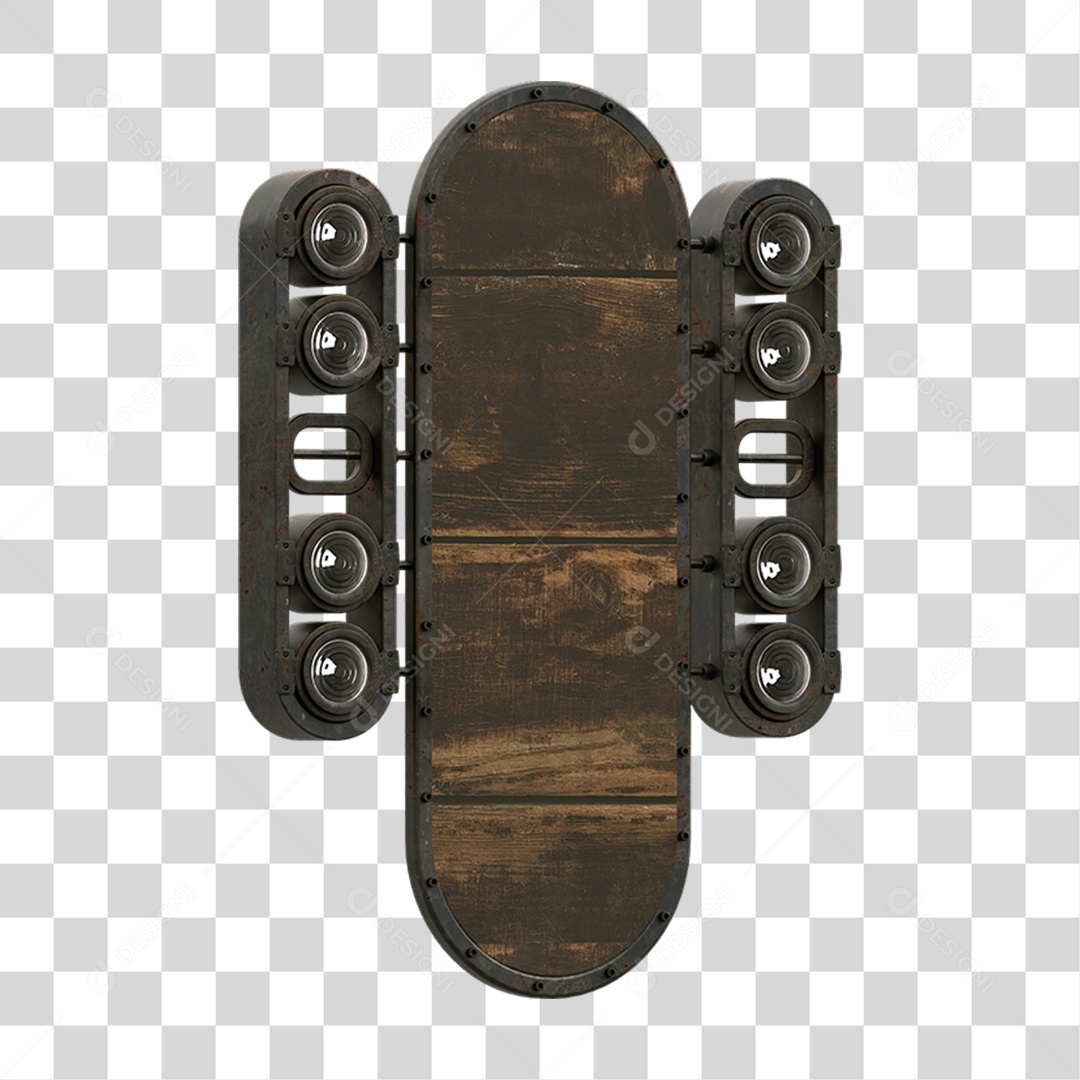 Painel de Metal com Led PNG Transparente