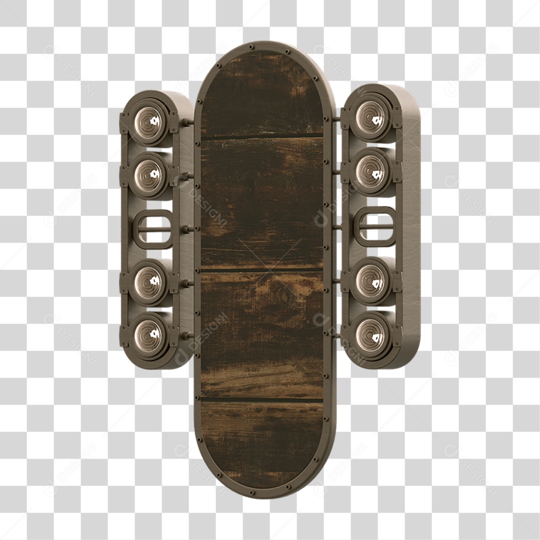 Painel de Metal com Led PNG Transparente