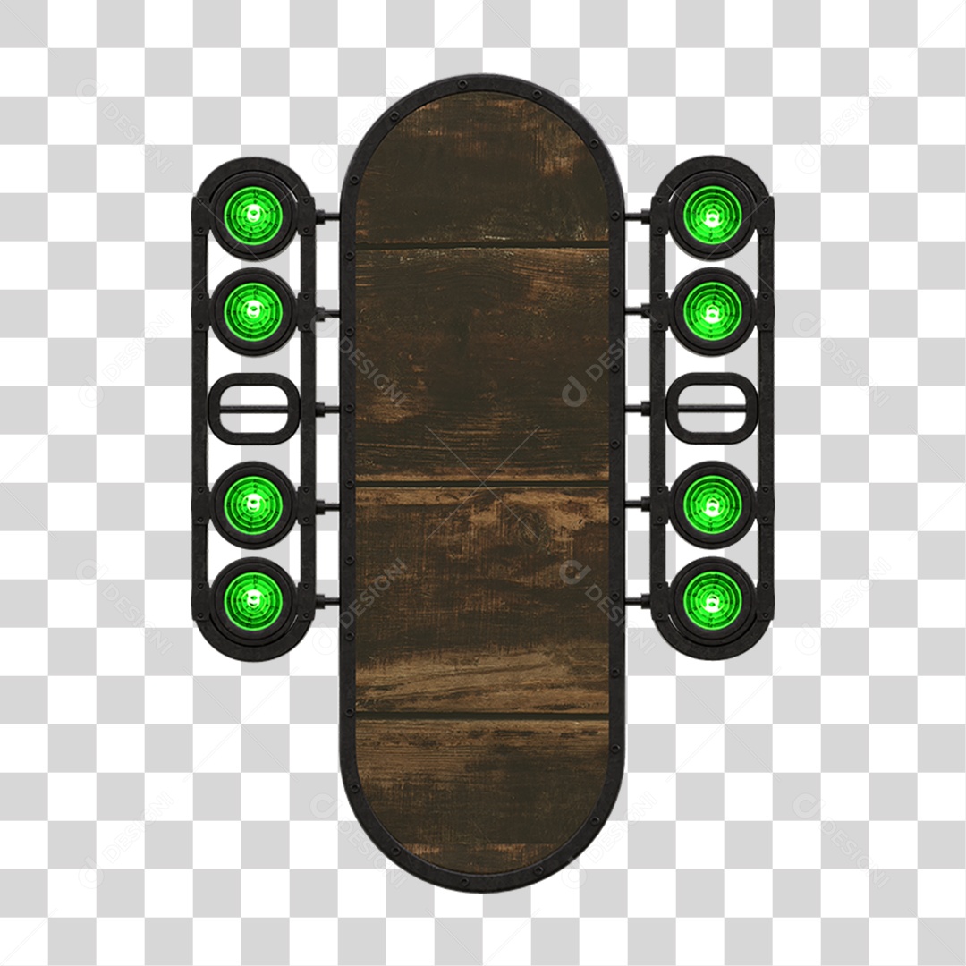 Painel de Metal com Led PNG Transparente