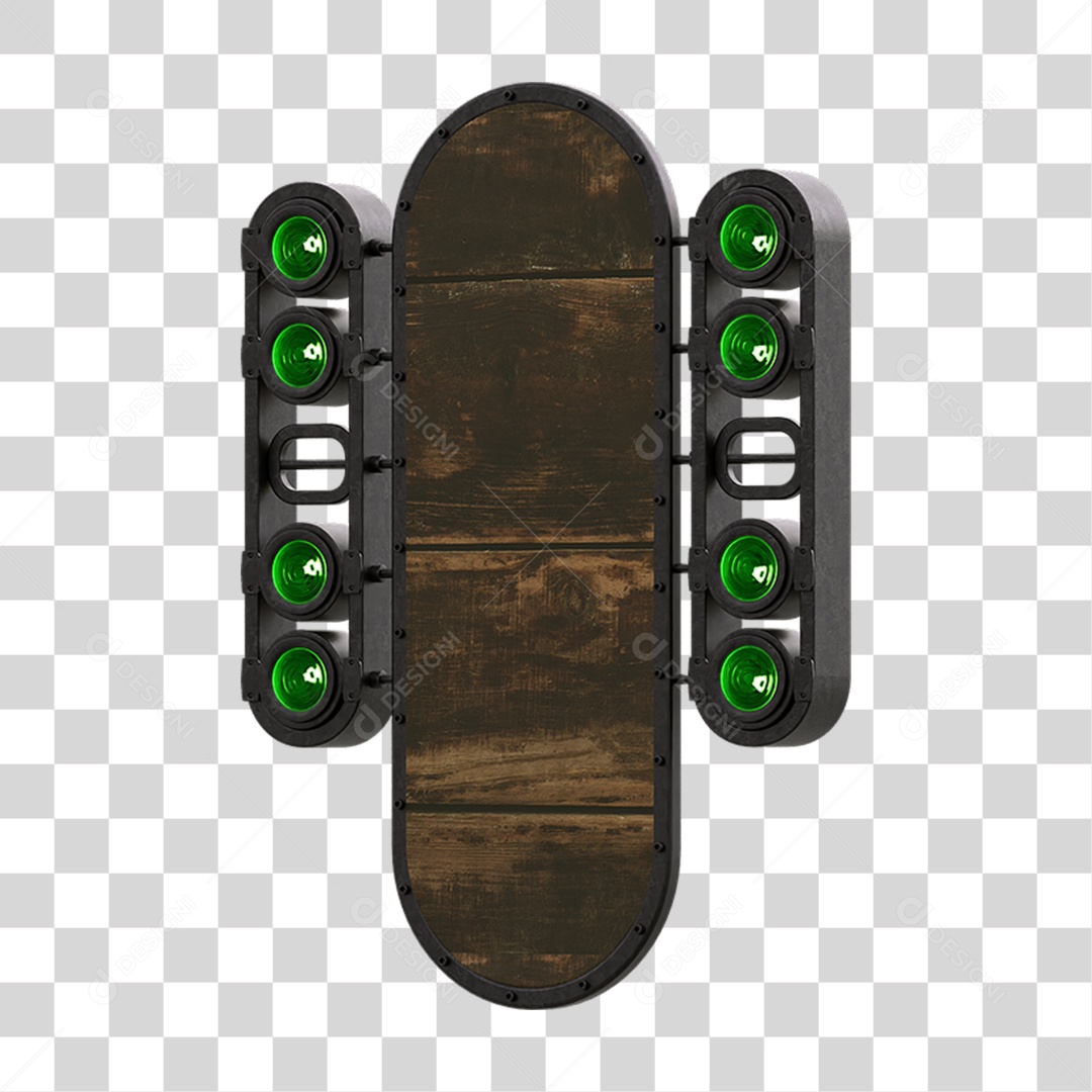 Painel de Metal com Led PNG Transparente