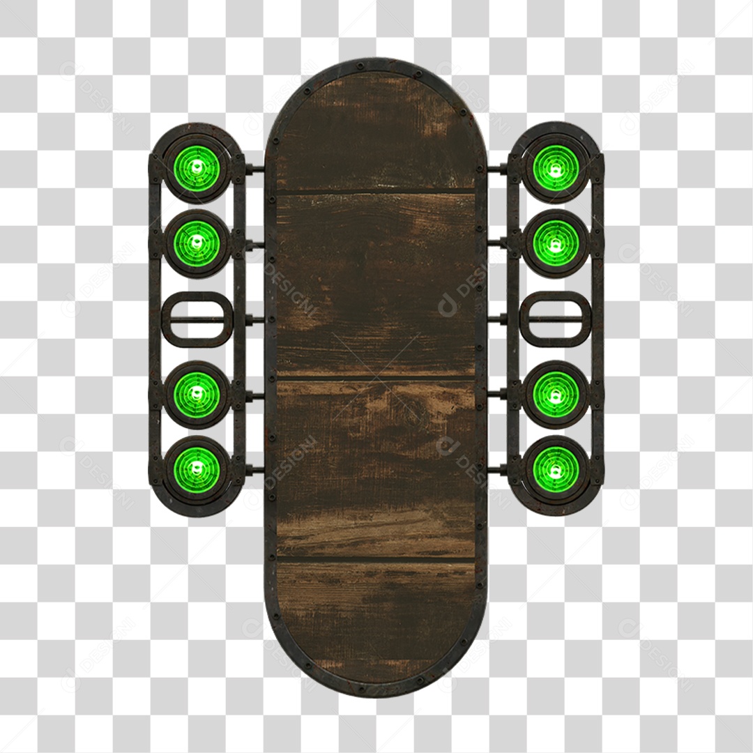 Painel de Metal com Led PNG Transparente