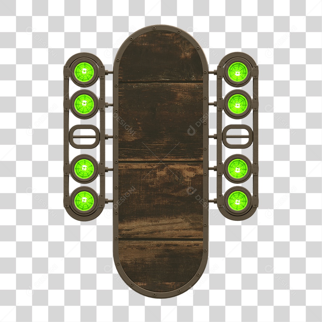 Painel de Metal com Led PNG Transparente