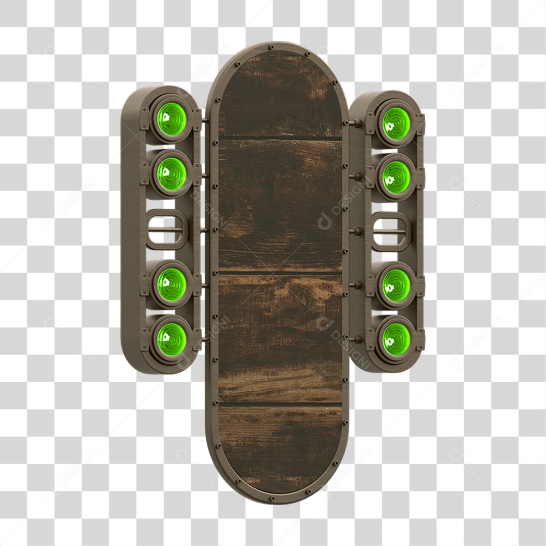 Painel de Metal com Led PNG Transparente