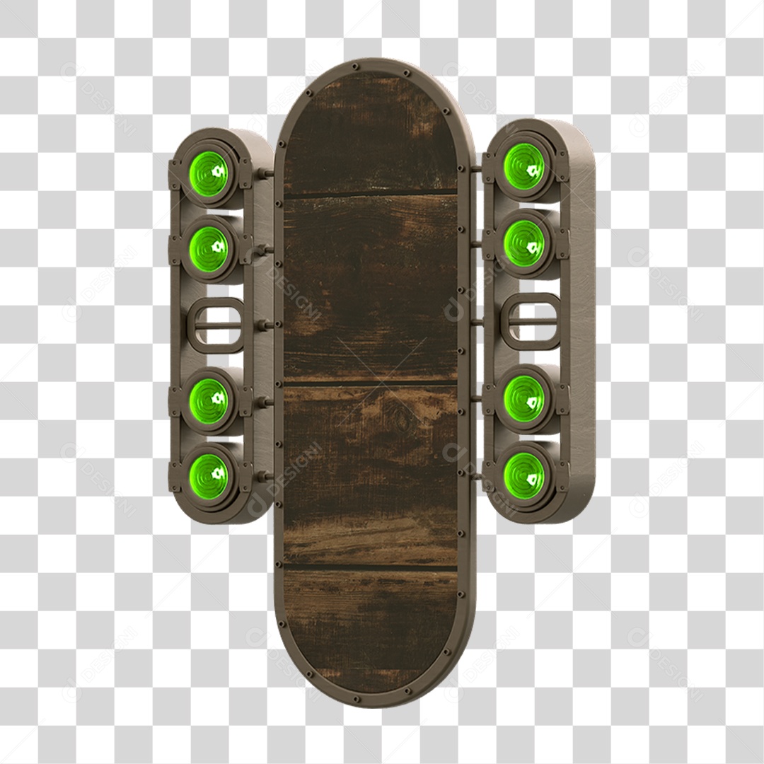 Painel de Metal com Led PNG Transparente