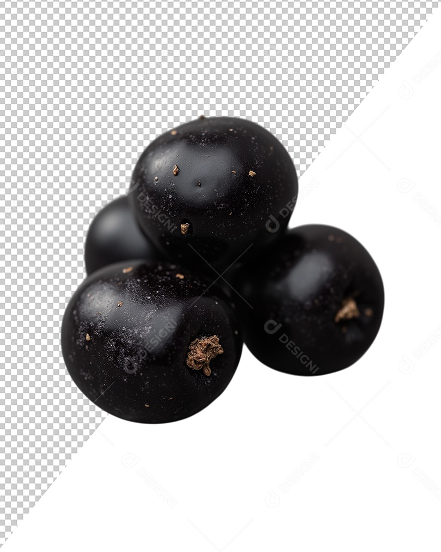 Elemento 3D Fruta Açaí Para Composição PSD
