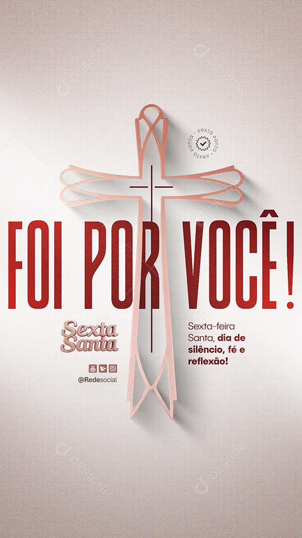 Story Sexta Santa Foi Por Você Social Media PSD Editável