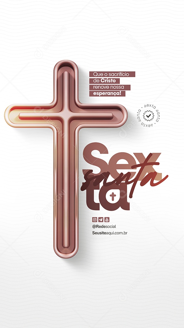 Story Sexta Santa Social Media PSD Editável