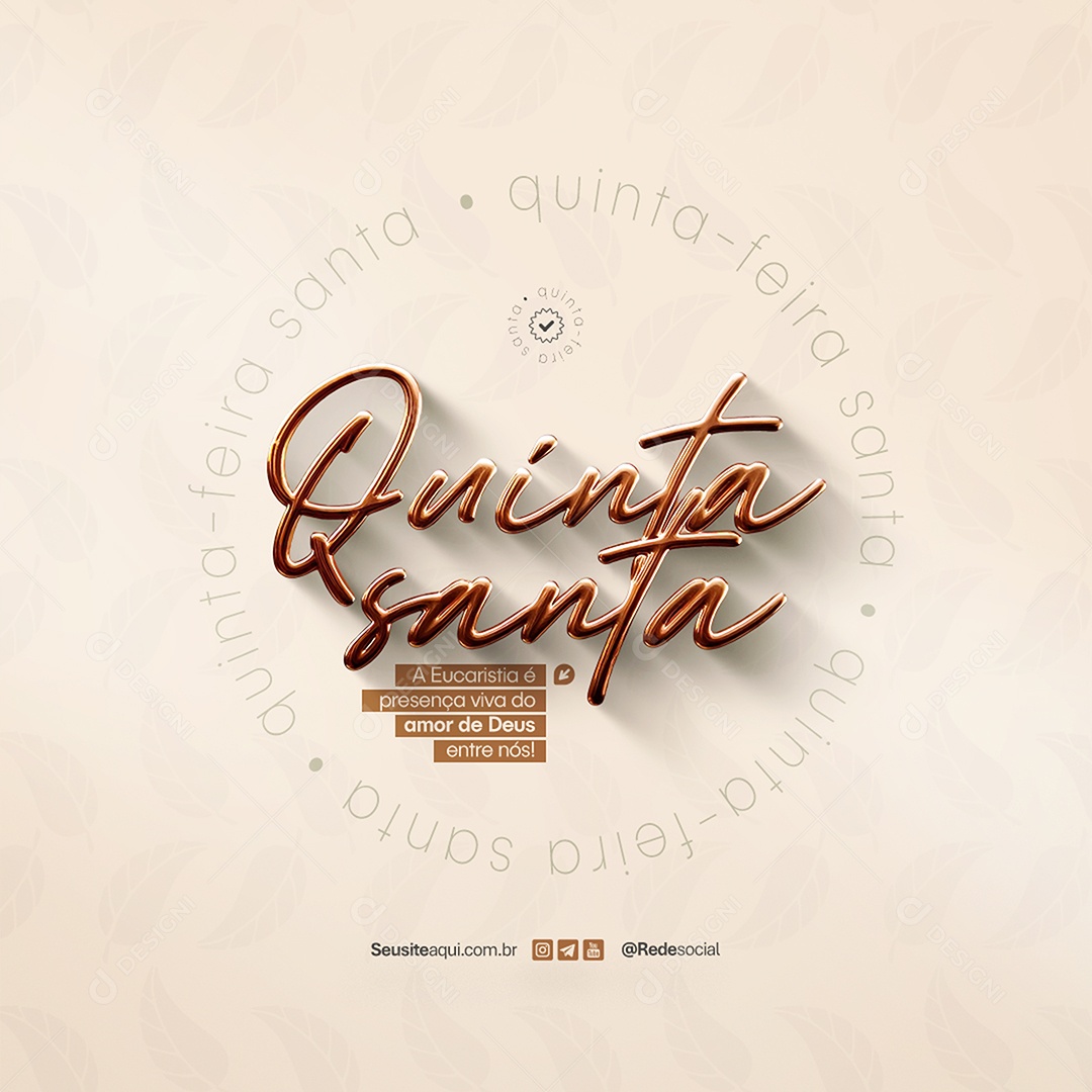 Quinta Feira Santa Social Media PSD Editável