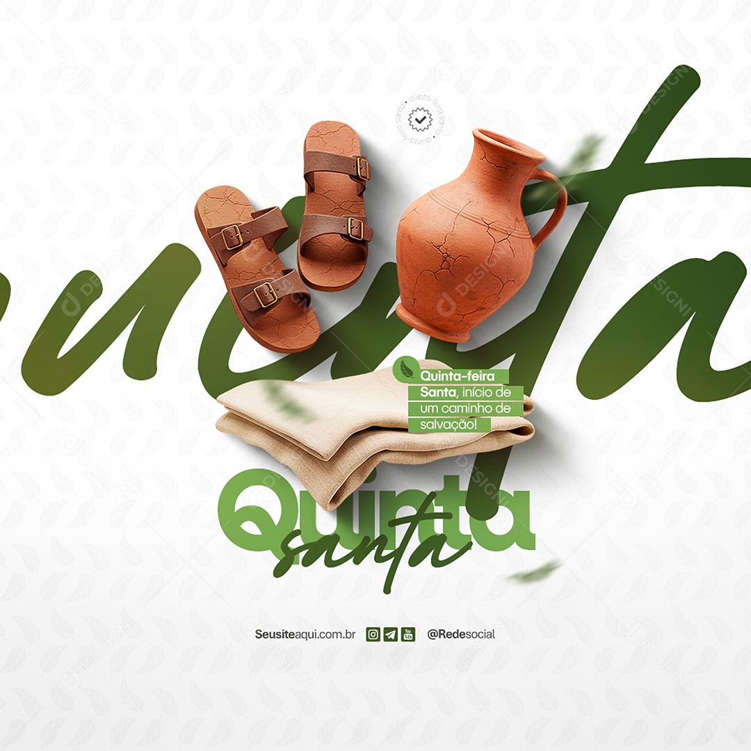 Quinta Feira Santa Inicío de Um Caminho de Salvação Social Media PSD Editável