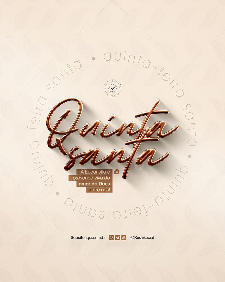 Quinta Feira Santa Social Media PSD Editável