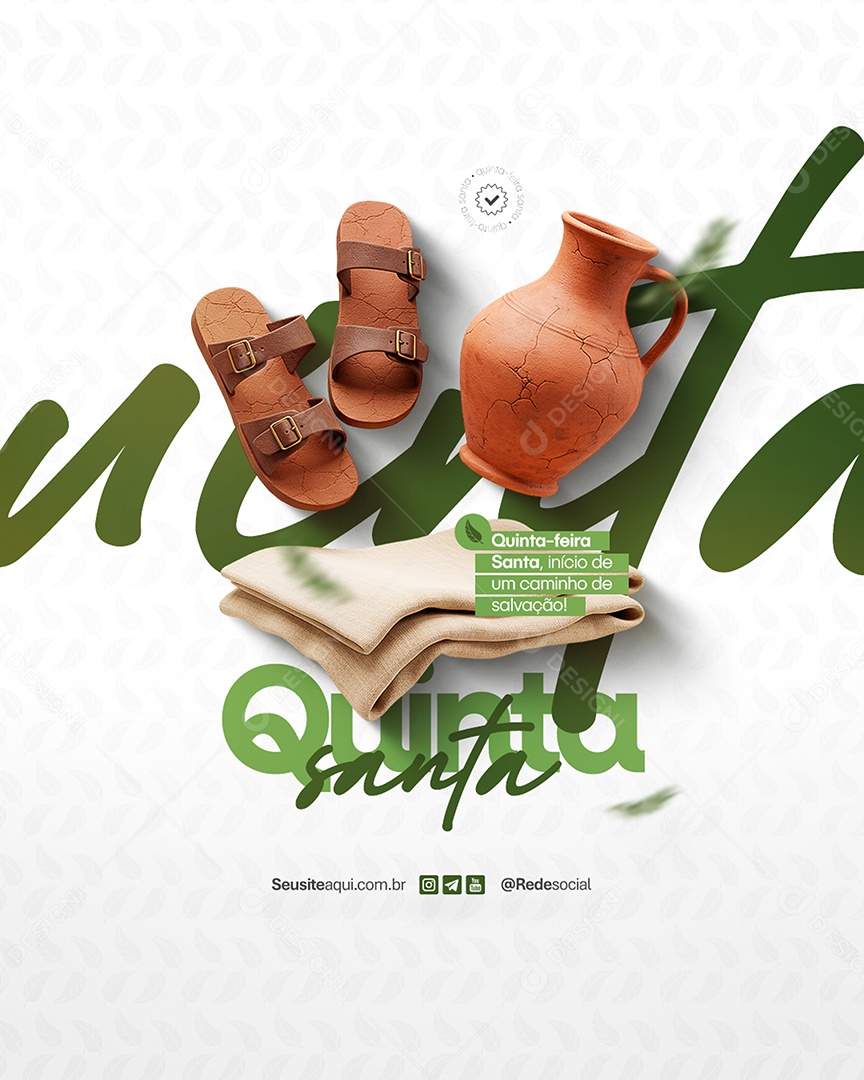 Quinta Feira Santa Social Media PSD Editável