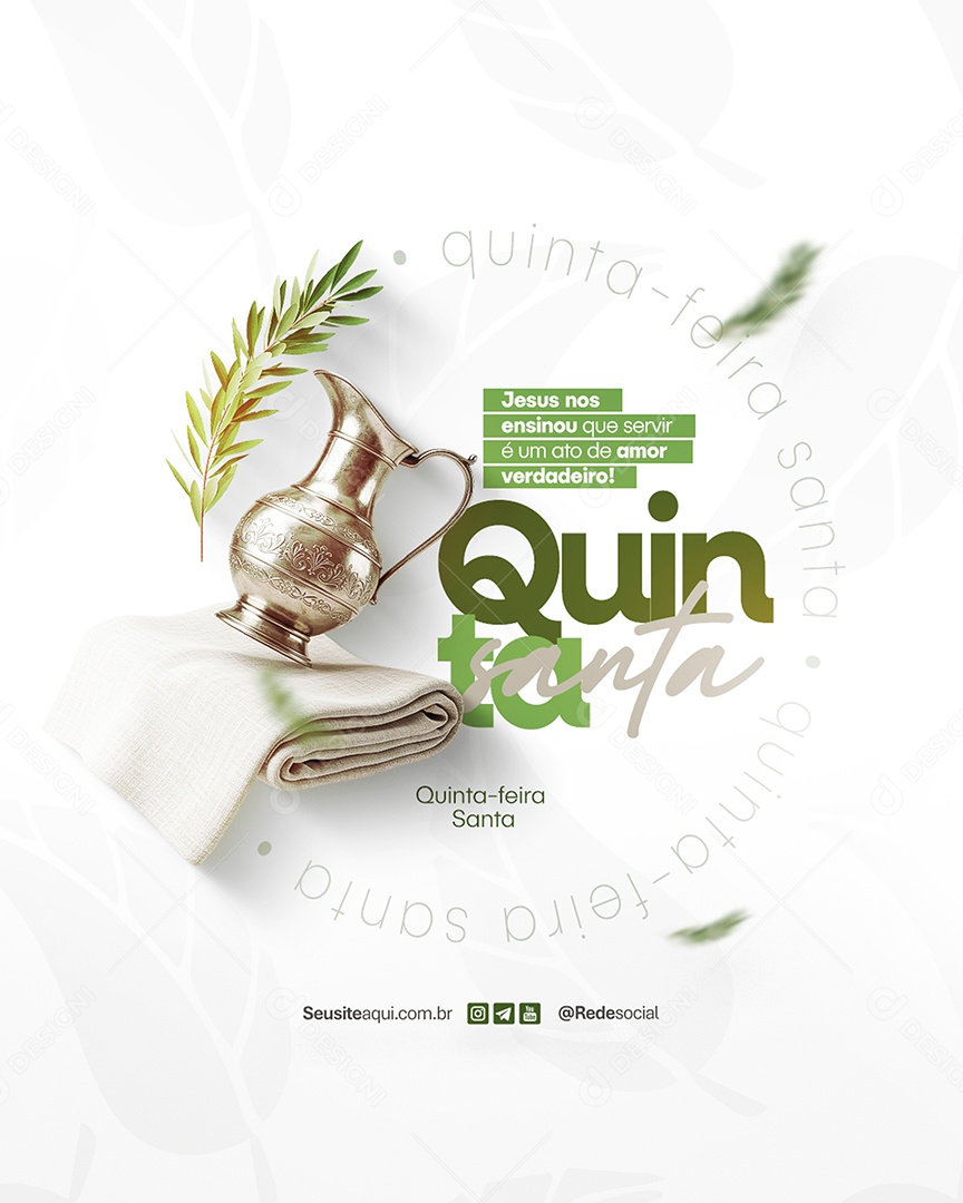 Quinta Feira Santa Social Media PSD Editável