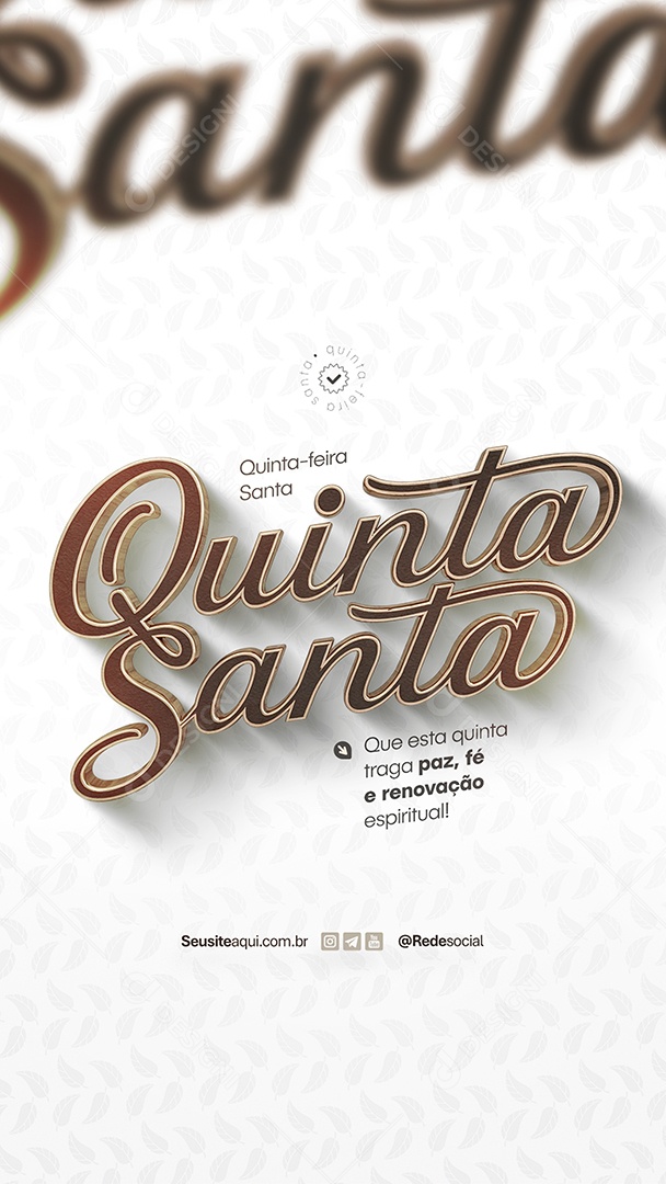 Story Quinta Feira Santa Social Media PSD Editável