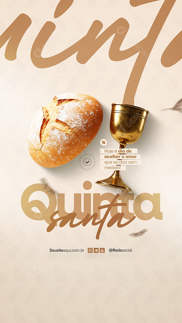 Story Social Media Quinta Feira Santa PSD Editável