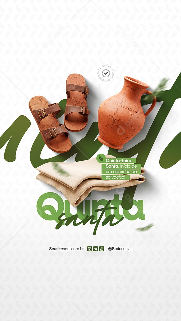 Story Quinta Feira Santa Social Media PSD Editável