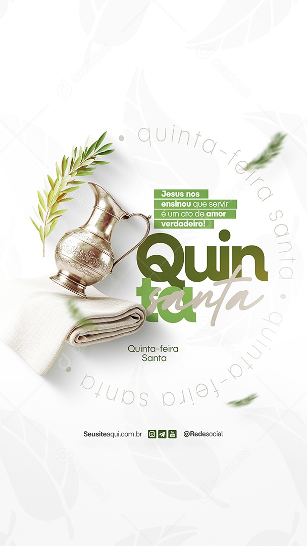 Story Quinta Feira Santa Social Media PSD Editável