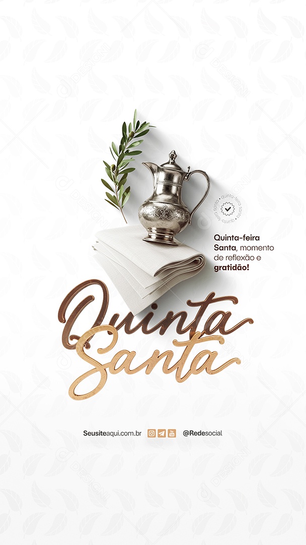 Story Quinta Feira Santa Social Media PSD Editável