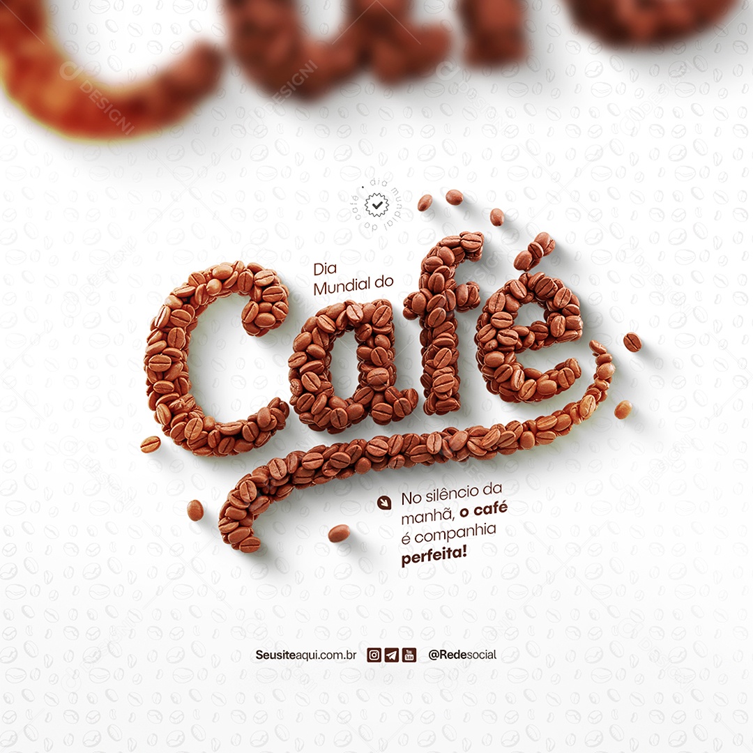 Dia Mundial do Café Social Media PSD Editável