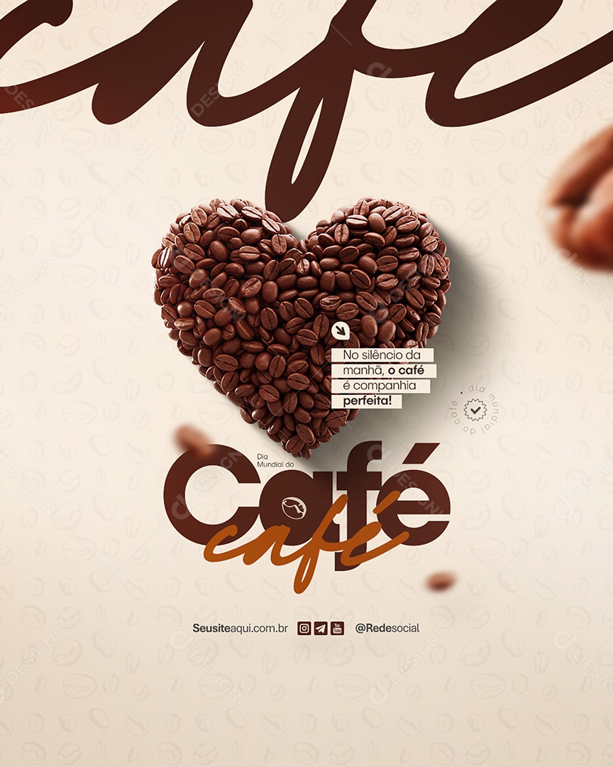 Dia Mundial do Café Social Media PSD Editável
