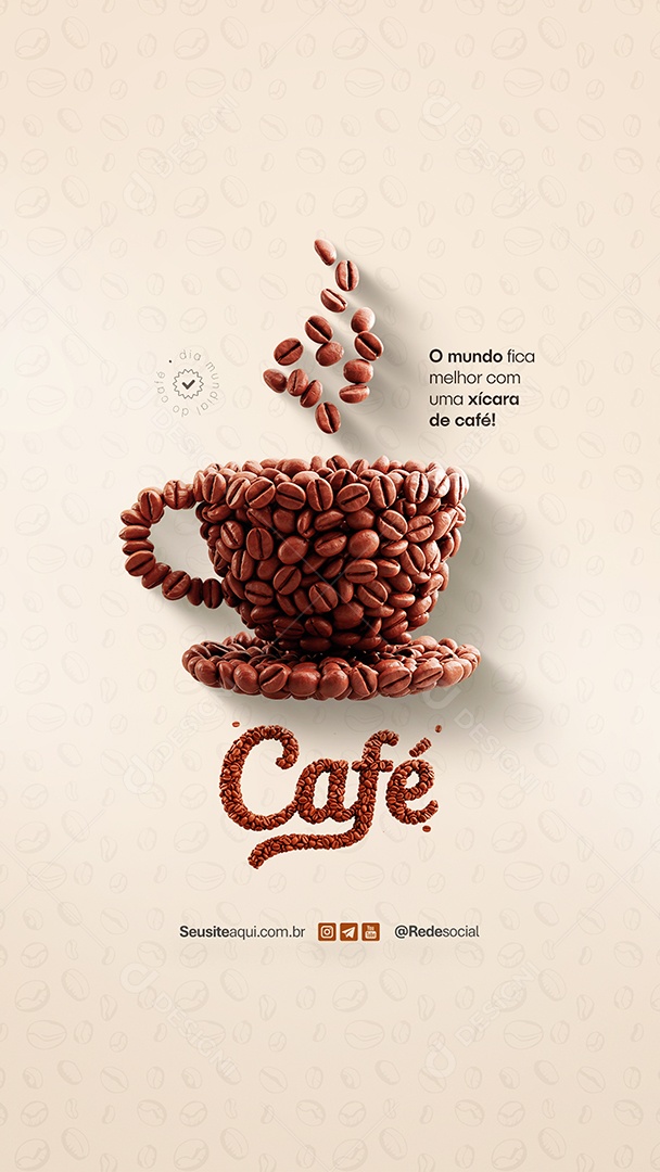 Story Dia Mundial do Café Social Media PSD Editável