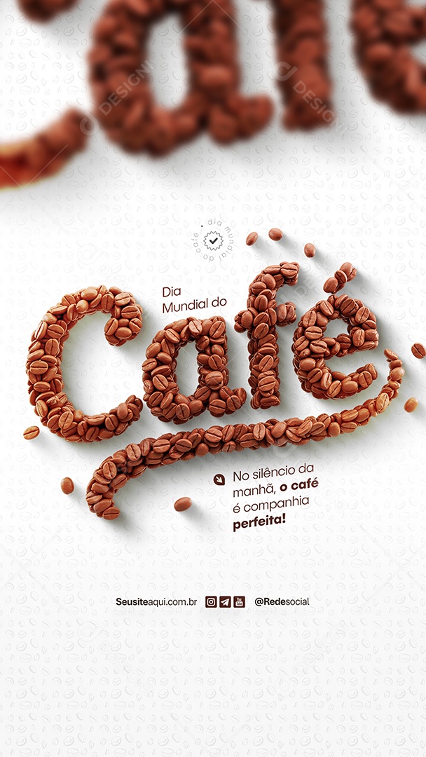 Story Social Media Dia Mundial do Café PSD Editável