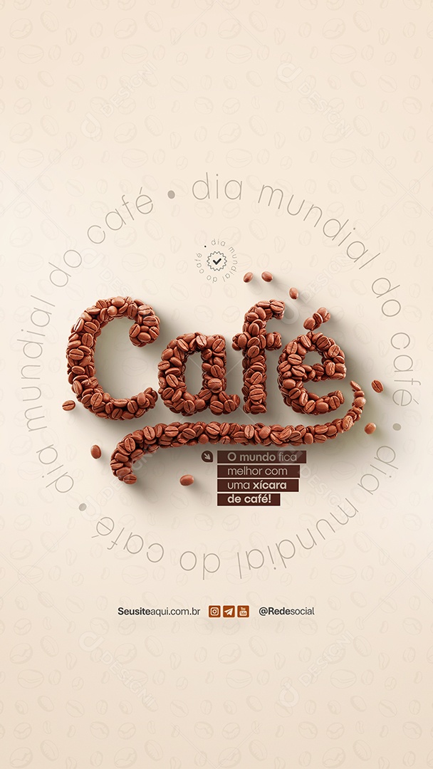 Story Dia Mundial do Café Social Media PSD Editável