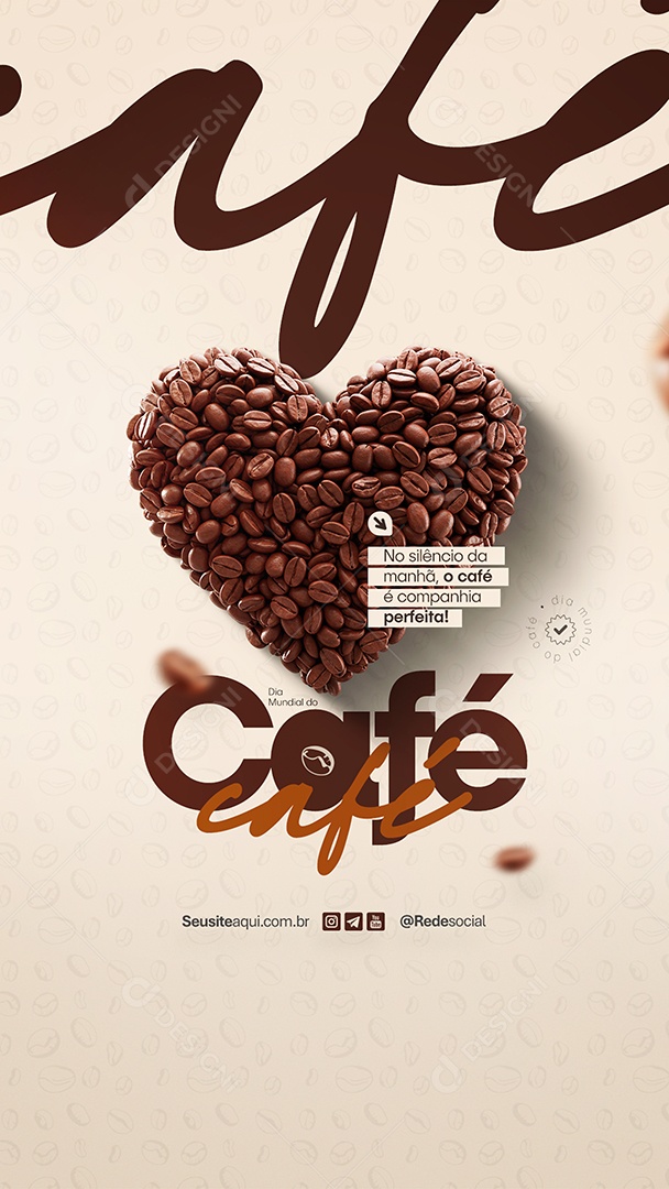 Story Dia Mundial do Café Social Media PSD Editável