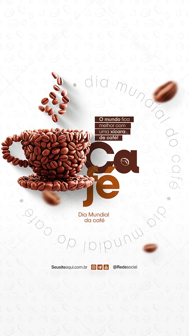 Story Social Media Dia Mundial do Café PSD Editável