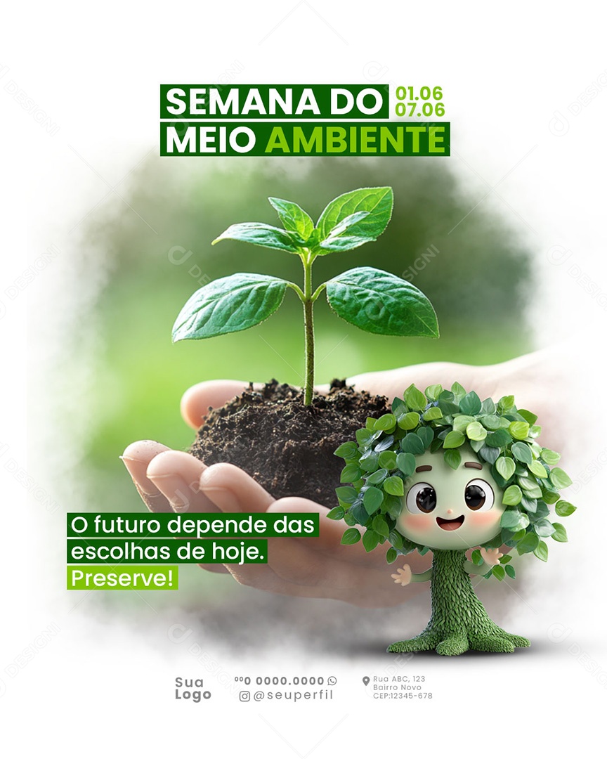 05 de Junho Dia Mundial Do Meio Ambiente Social Media PSD Editável