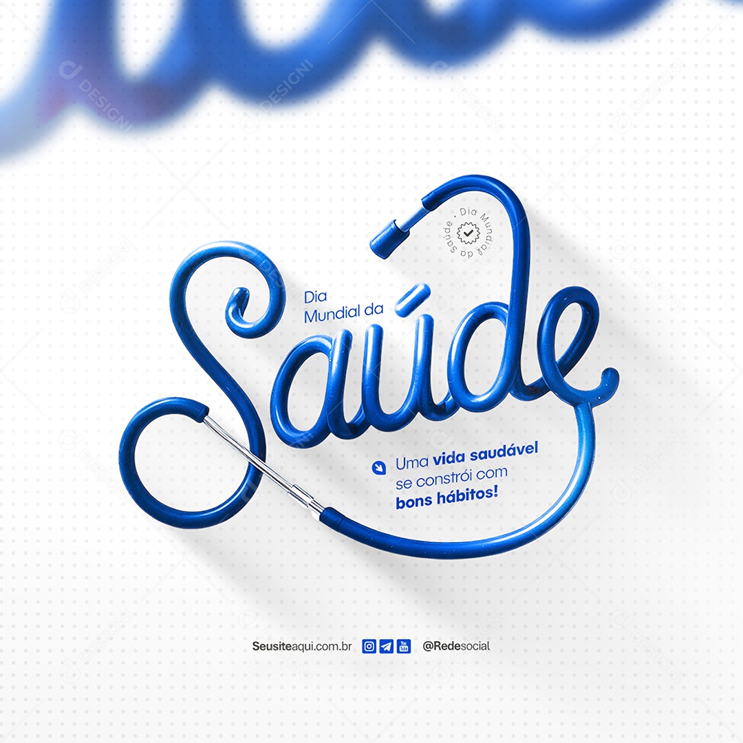 Dia Mundial da Saúde Social Media PSD Editável