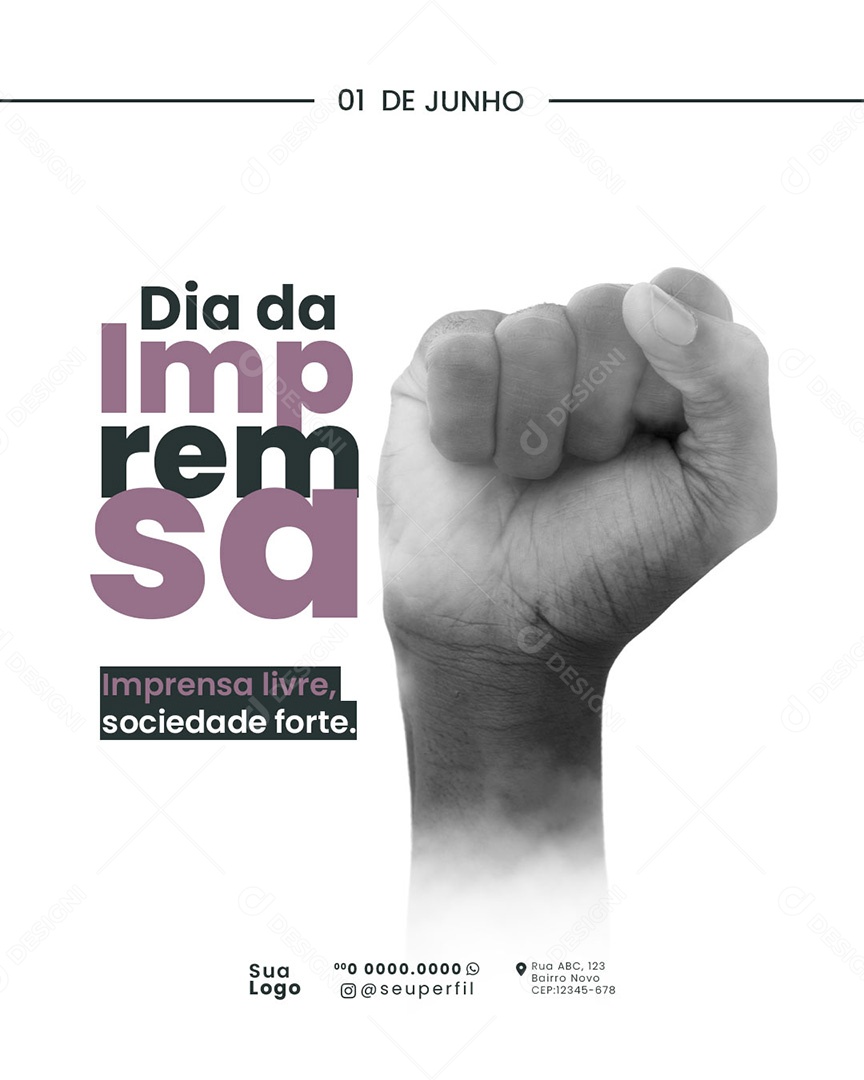 Dia Da Imprensa Social Media PSD Editável