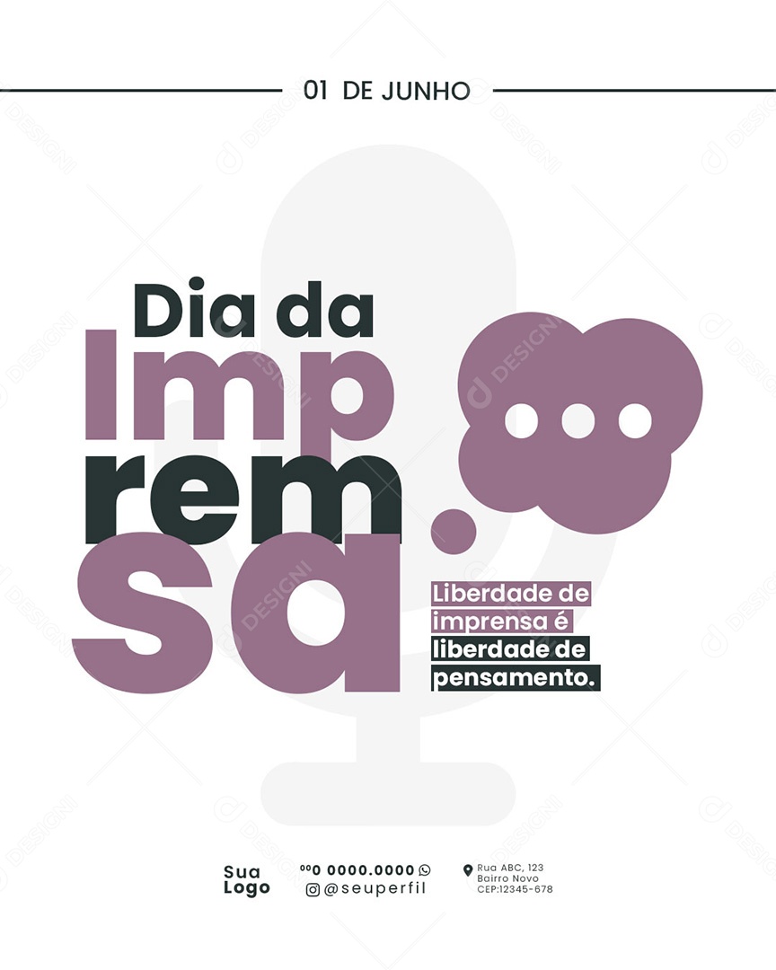 Dia Da Imprensa Social Media PSD Editável