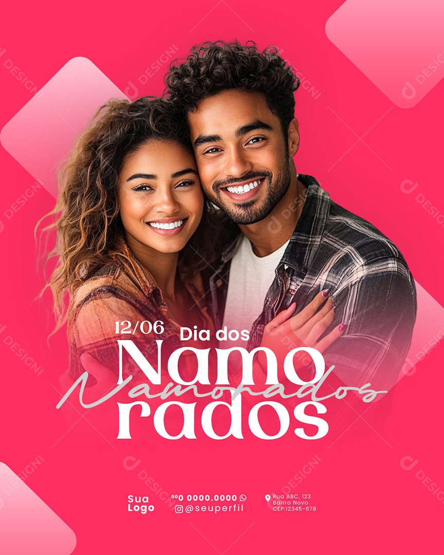 Dia dos Namorados 12 de Junho Social Media PSD Editável