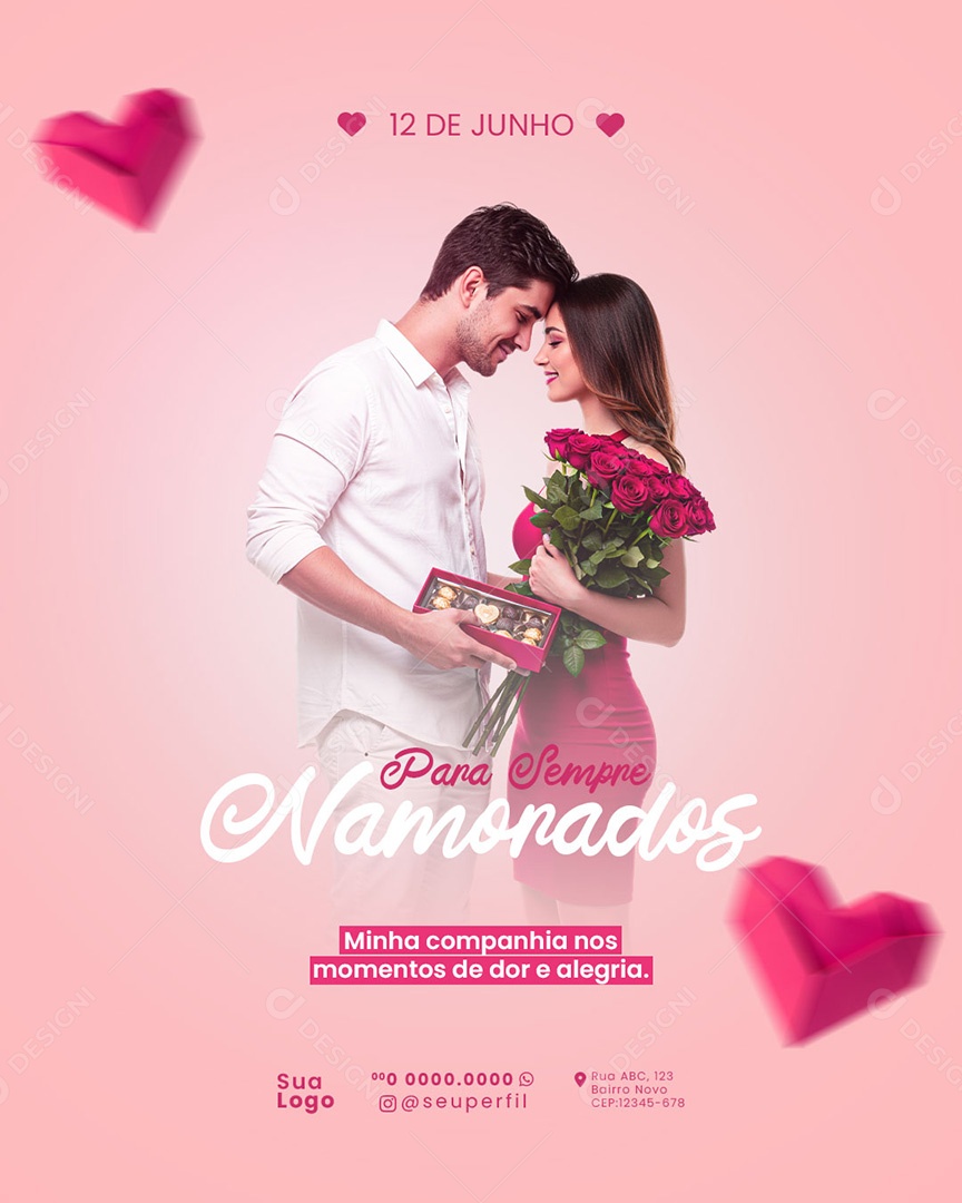 Dia dos Namorados 12 de Junho Social Media PSD Editável