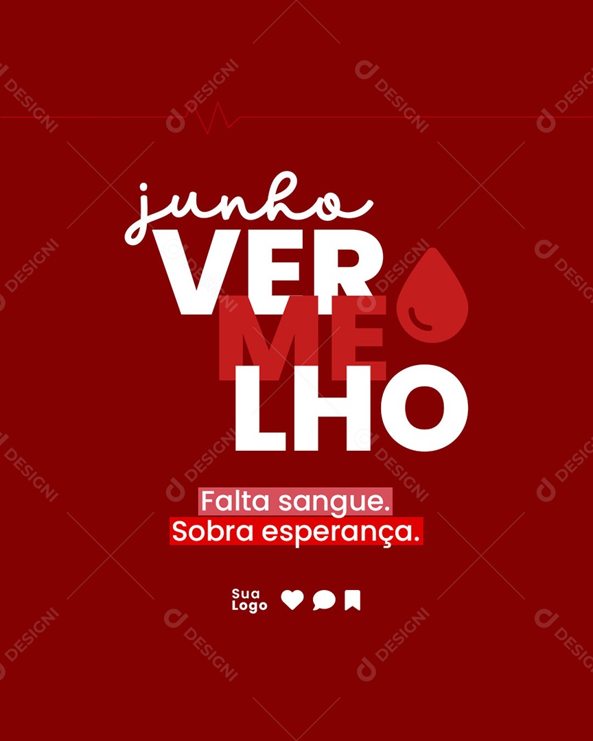 Campanha Junho Vermelho Social Media PSD Editável
