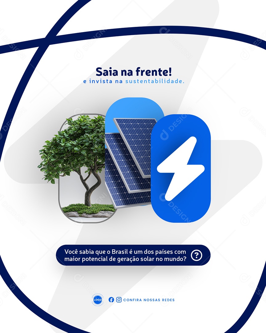 Energia Solar Social Media PSD Editável