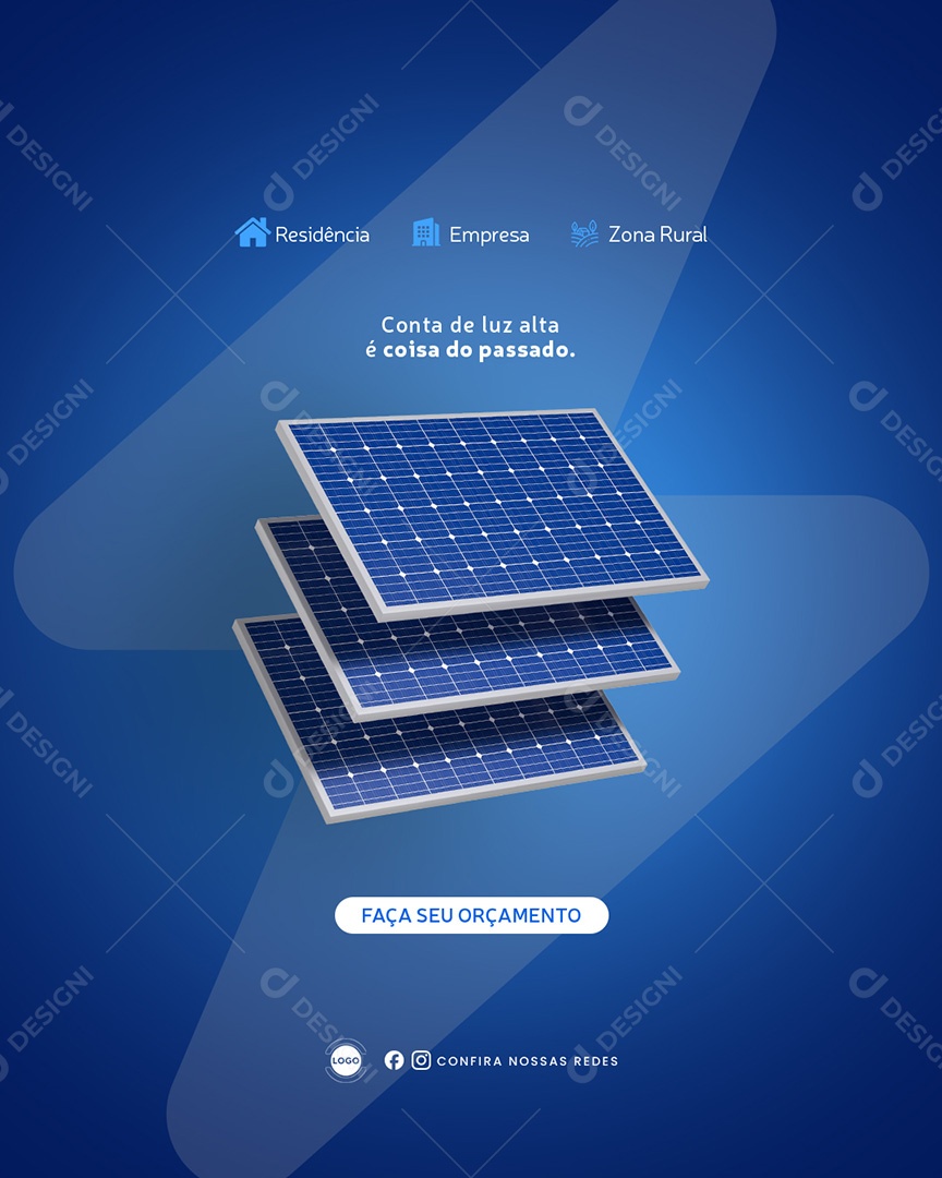 Energia Solar Social Media PSD Editável