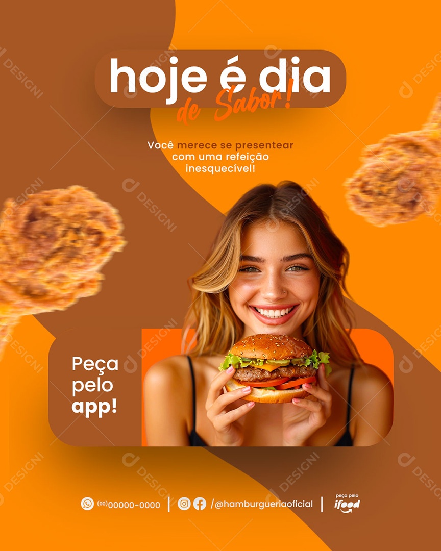 Hamburgueria Hambúrguer Social Media PSD Editável