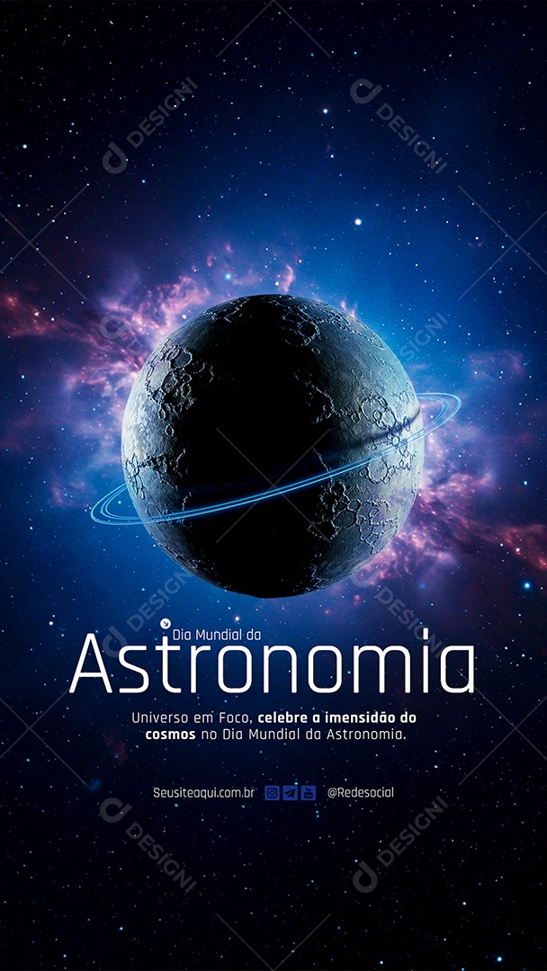Story Social Media Dia Mundial da Astronomia PSD Editável