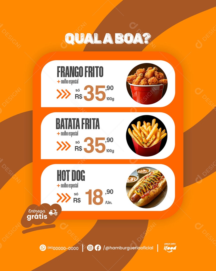 Hamburgueria Hambúrguer Social Media PSD Editável