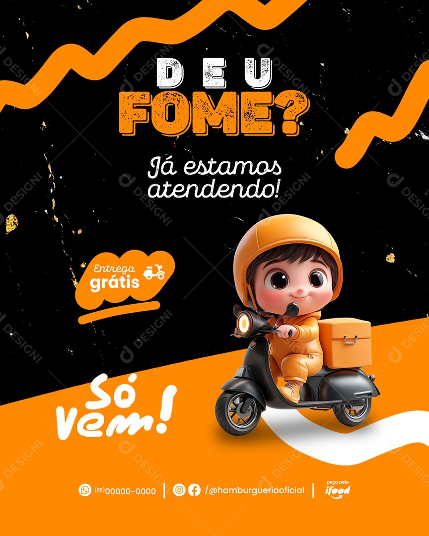 Hamburgueria Hambúrguer Social Media PSD Editável