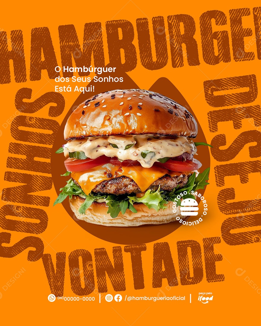 Hamburgueria Social Media PSD Editável