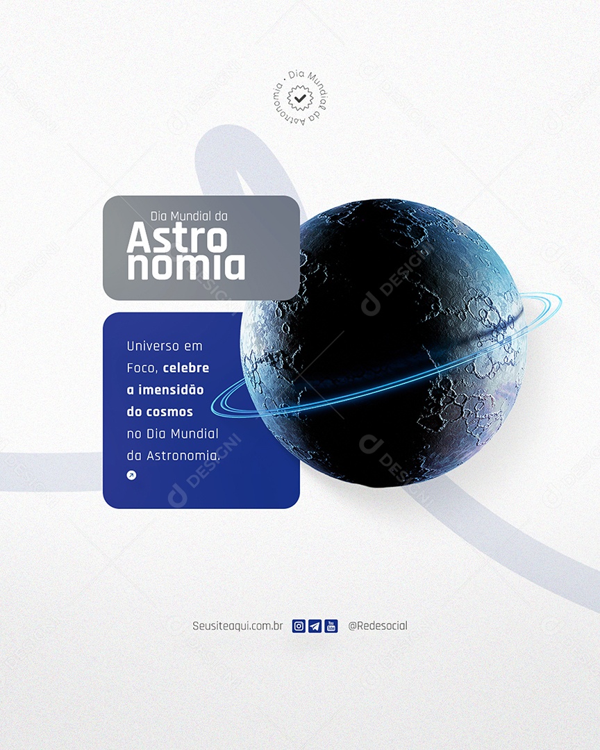 Social Media Dia Mundial da Astronomia PSD Editável