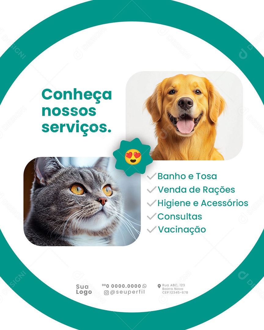 Pet Shop Social Media PSD Editável