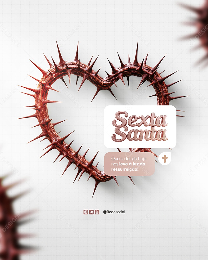 Sexta Santa Social Media PSD Editável