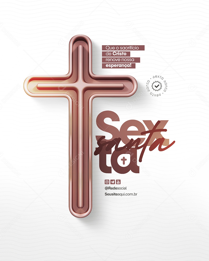 Sexta Santa Que O Sacrificio de Cristo Renove Nossa Esperança Social Media PSD Editável