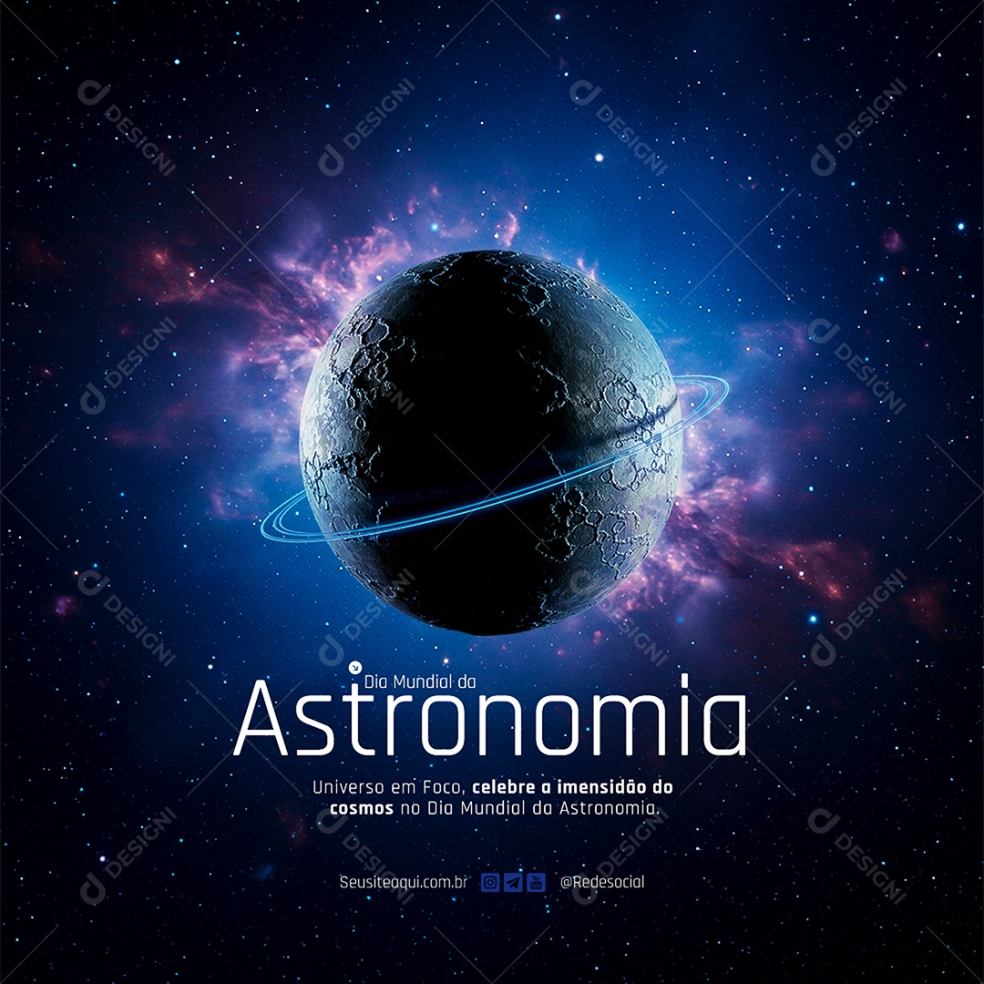 Social Media Dia da Astronomia PSD Editável