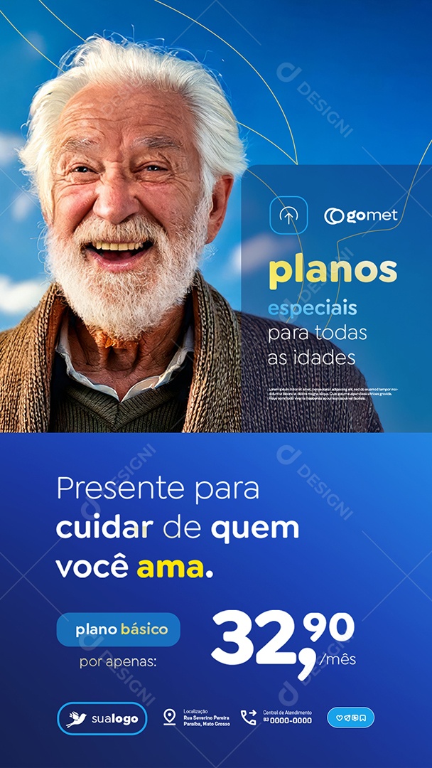 Story Funerária Presente para Cuidar de Quem Você Ama Social Media PSD Editável